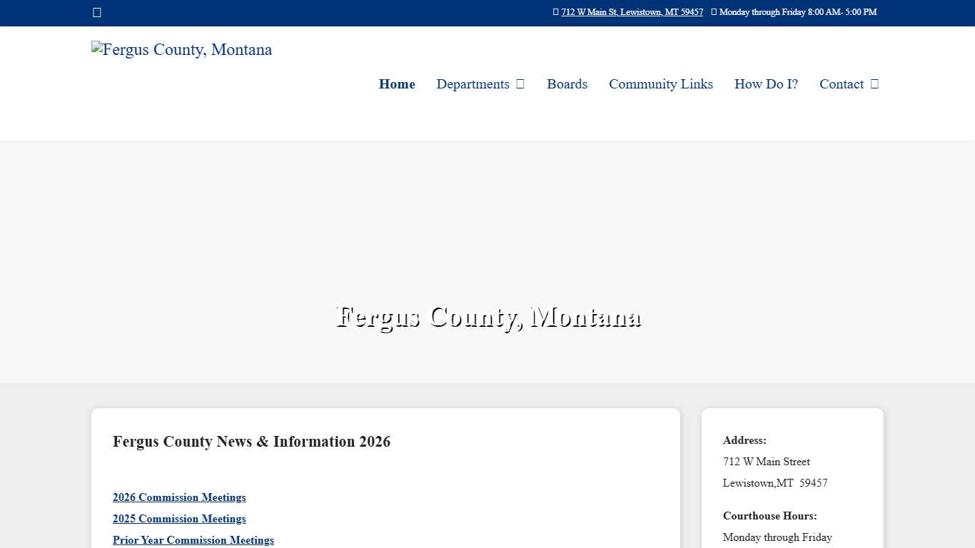 Fergus County, Montana - Home